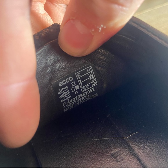 ecco soft 8 womes size 9 shoes black leather comfort walking sneakers - Picture 8 of 8